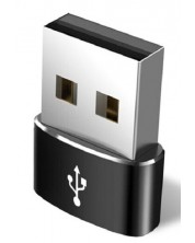 Адаптер Techsuit - USB-C/USB-A, черен -1