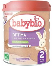 Адаптирано мляко Babybio - Optima 2, 800 g -1