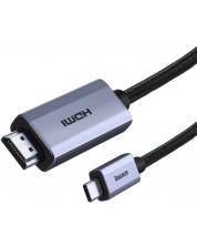 Адаптер Baseus - High Definition, USB-C/HDMI, черен/сив -1