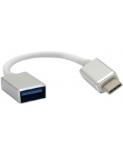 Адаптер VCom - CU404, OTG USB-C/USB-A, 0.2 m, черен -1