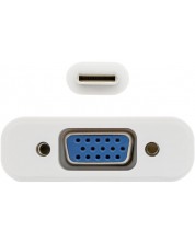 Адаптер VCom - CU421, USB-C/VGA, бял