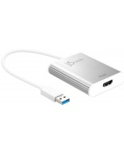 Адаптер j5create - JUA354, USB-A/HDMI, бял -1