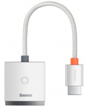 Адаптер Baseus - Lite WKQX010102, HDMI/VGA, бял -1