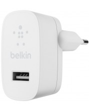 Зарядно устройство Belkin - WCA002vfWH, USB-A, 12W, бяло -1