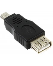 Адаптер VCom - CA411, USB-A/Mini USB, черен -1