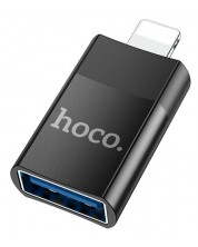Адаптер Hoco - UA17, Lightning/USB-A, черен -1