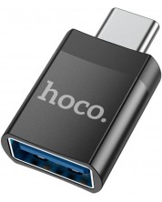 Адаптер Hoco - OTG UA17, USB-C/USB-A, черен -1