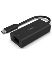 Адаптер Belkin - INC012btBK, USB-C/RJ45, черен