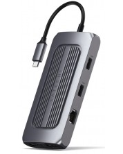 Адаптер Satechi - ST-UCMXAM, USB-C/MultiPort MX, сив -1