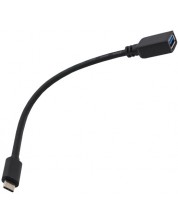 Адаптер VCom - CU409, OTG USB-C/USB-A, 0.2 m, черен -1