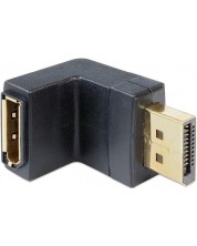 Адаптер Delock - 65382, DisplayPort/DisplayPort, 90°, черен -1
