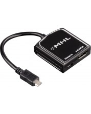 Адаптер Hama - MHL, MicroUSB/HDMI, черен -1