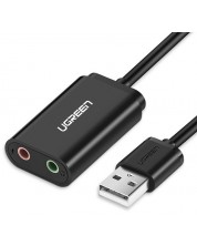 Адаптер Ugreen - US205, USB2.0/3.5mm, черен -1