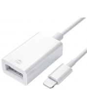 Адаптер Yesido - GS10, Lightning/USB-A, 0.13 m, бял -1