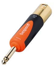 Адаптер Bespeco - SLAD510, 6.3 mm/XLR, черен/оранжев