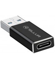 Адаптер Tellur - TLL155681, USB-A/USB-C, черен -1