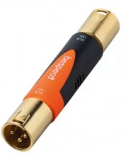 Адаптер Bespeco - SLAD520, XLR/XLR, черен/оранжев