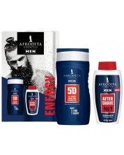 Afrodita Cosmetics Men Комплект Energy - Душ гел и Лосион за след бръснене, 250 + 120 ml -1