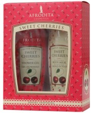 Afrodita Cosmetics Комплект Sweet cherries - Душ гел + Лосион за тяло, 2 x 200 ml -1