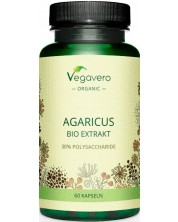 Agaricus Bio Extrakt, 600 mg, 60 капсули, Vegavero