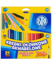 Цветни акварелни моливи Astra - 24 цвята -1
