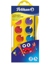Акварелни бои Pelikan Junior - 12 цвята, асортимент