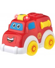 Активна играчка Playgro + Learn - Пожарна кола, със светлини и звуци -1