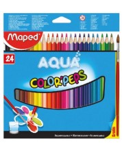 Акварелни моливи Maped Color Peps - 24 цвята + четка