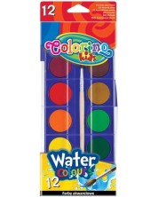 Акварелни бои Colorino Kids - 12 цвята, голяма кутия -1