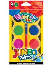 Акварелни бои Colorino Kids - Jumbo, 8 цвята -1