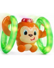 Активна играчка Bright Starts - Roll & Glow, Маймунка -1