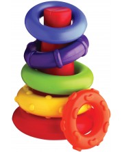 Активна играчка Playgro + Learn - Конус с цветни рингове -1