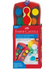 Акварелни бои Faber-Castell Connector - 24 цвята, червена палитра