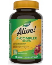 Alive B-Complex Gummy, 60 желирани таблетки, Nature's Way -1
