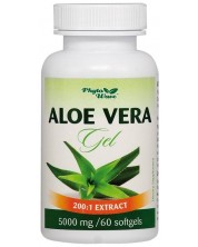 Aloe Vera Gel, 5000 mg, 60 софтгел капсули, Phyto Wave