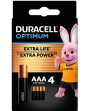 Алкални батерии Duracell - Optimum, AAA, 4 бр.