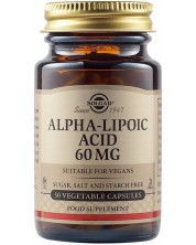 Alpha Lipoic Acid, 60 mg, 30 растителни капсули, Solgar