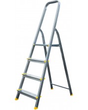 Aлуминиева стълба Denzel - 4 стъпала, сгъваема конструкция -1