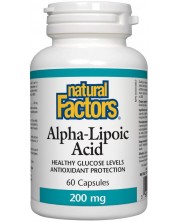 Alpha-Lipoic Acid, 200 mg, 60 капсули, Natural Factors -1