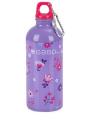 Алуминиева бутилка за вода Gabol Violet - 600 ml -1