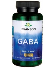 GABA, 500 mg, 100 капсули, Swanson -1
