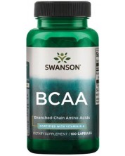 BCAA, 100 капсули, Swanson -1
