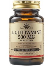 L-Glutamine, 500 mg, 50 растителни капсули, Solgar -1