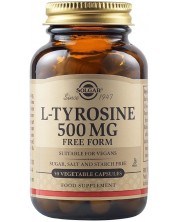L-Tyrosine, 500 mg, 50 растителни капсули, Solgar