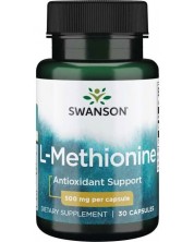 L-Methionine, 500 mg, 30 капсули, Swanson
