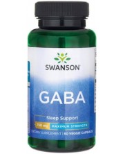 GABA, 750 mg, 60 растителни капсули, Swanson -1