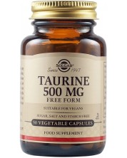 Taurine, 500 mg, 50 растителни капсули, Solgar