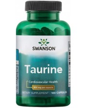 Taurine, 500 mg, 100 капсули, Swanson -1