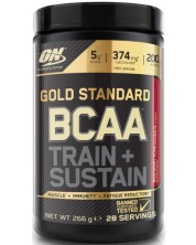 Gold Standard BCAA Train + Sustain, малина с нар, 266 g, Optimum Nutrition -1