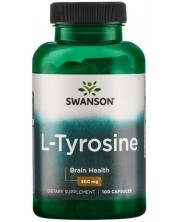 L-Tyrosine, 500 mg, 100 капсули, Swanson -1